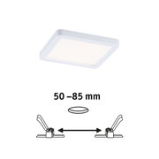 Weißes quadratisches LED-Deckenpanel mit verstellbarem Abstand von 50 bis 85 mm für moderne Raumbeleuchtung