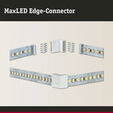 Connecteur d'angle MaxLED en plastique blanc avec bandes LED et connecteurs pour éclairage LED