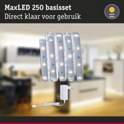 MaxLED 250 basisset met warm wit licht en adapter voor eenvoudige installatie in huis