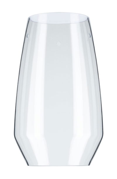 Abat-jour transparent en verre clair avec design facetté moderne pour éclairage LED