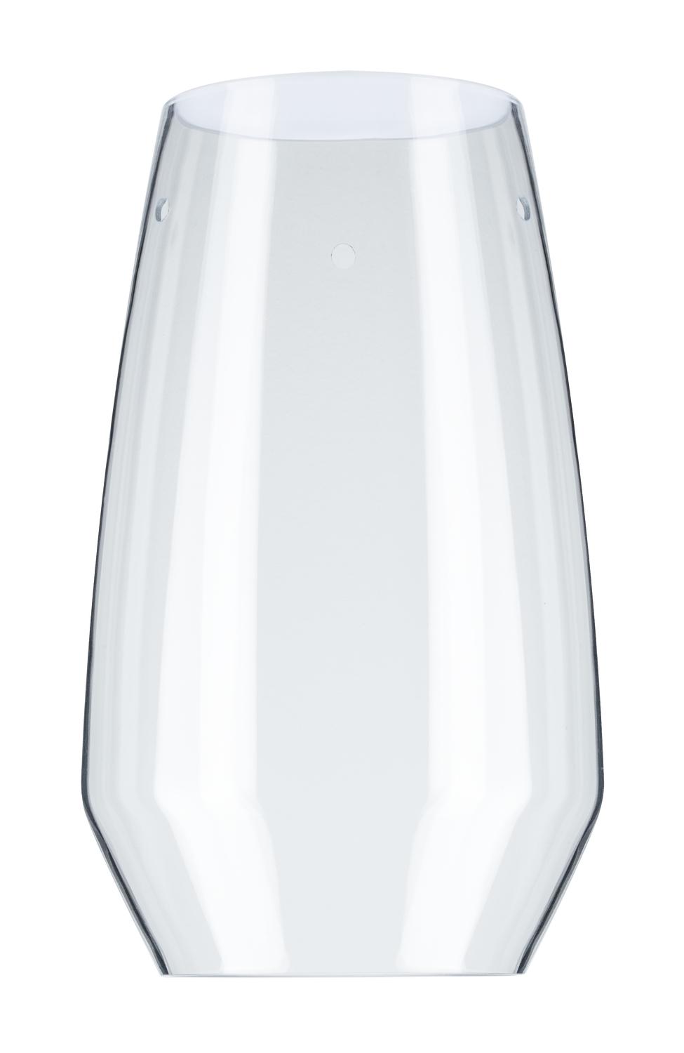 Transparenter Lampenschirm aus klarem Glas mit modernem, facettiertem Design für LED-Leuchten