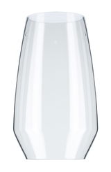 Transparante lampenkap van helder glas met modern facettenontwerp voor LED-verlichting