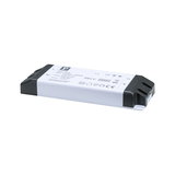 White plastic LED driver with black end caps for energy-efficient lighting solutions