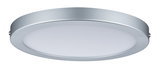 Rundes LED-Deckenpanel aus Aluminium in Silber mit weißem Diffusor für moderne Raumbeleuchtung