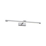 Slim LED wall light in brushed aluminum silver for modern indoor lighting solutions