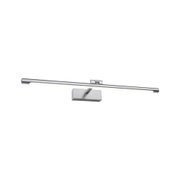 Schlanke LED-Wandleuchte aus gebürstetem Aluminium in Silber für moderne Innenräume