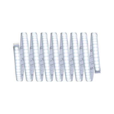 Flexible white LED strip light with adhesive backing for versatile lighting and decoration purposes