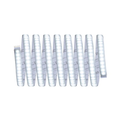Flexible white LED strip light with adhesive backing for versatile lighting and decoration purposes