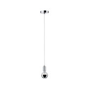Suspension moderne en métal chromé avec ampoule mi-miroir pour un éclairage intérieur élégant