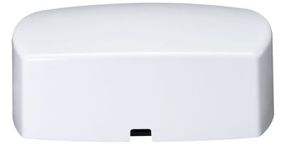 White plastic housing with rounded edges for electronics or lighting, rectangular shape.
