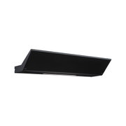 Black metal LED under-cabinet light with modern design for kitchen and workspaces lighting