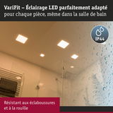 Éclairage LED blanc au plafond de salle de bain avec protection IP44 contre éclaboussures et rouille