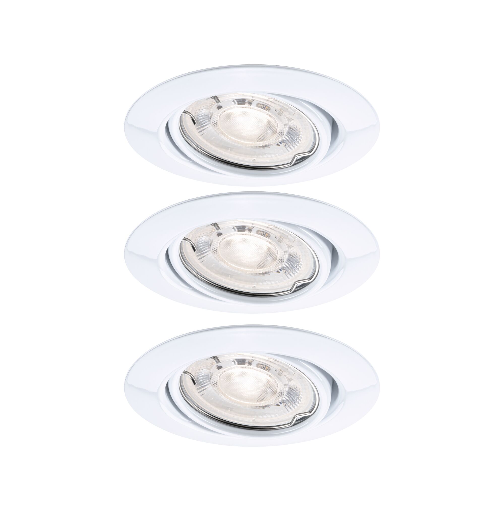 Paulmann LED Einbauleuchte Base GU10 Flat schwenkbar 3x4,9W 3x550lm 230V dimmbar 2700K Weiß