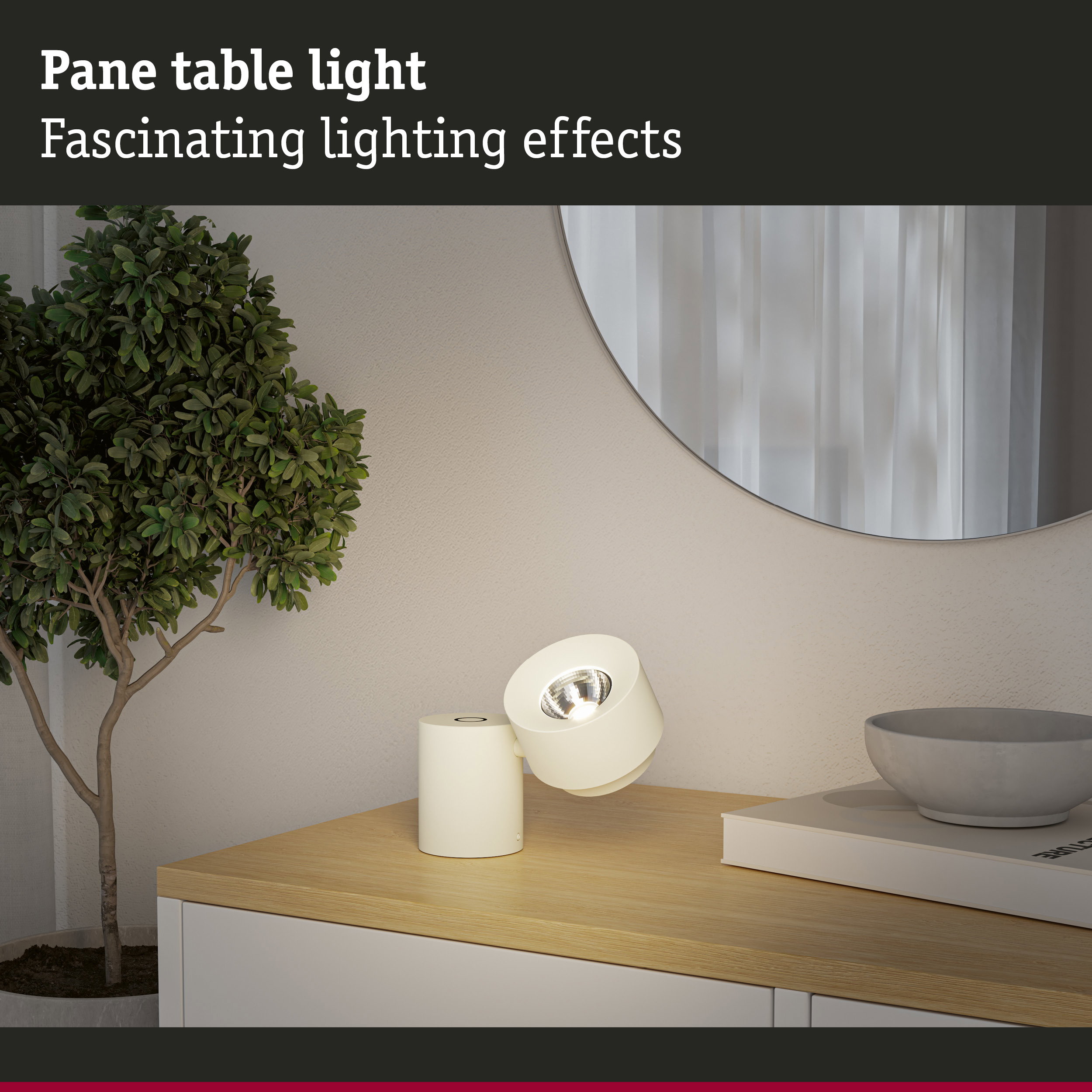 LED Table lamp 3-Step-Dim Pane 2700K 328lm 3W Cream