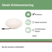 Ronde witte LED-lamp met zwarte kabel voor flexibele binnenverlichting