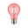 LED Pear Filament E27 230V 40lm 1,3W 1000K Red Red glass LED bulb with E27 base for decorative lighting in living spaces