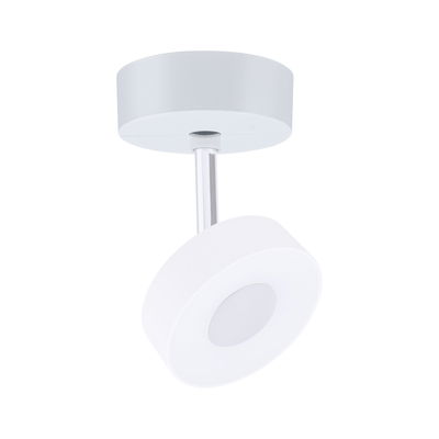 Moderner weißer LED-Deckenstrahler aus Metall mit rundem Design für Wohnräume