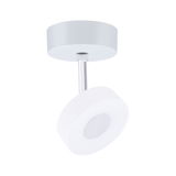 Modern white metal LED ceiling spotlight with round design for living spaces
