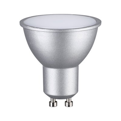 Lampe LED réflecteur en aluminium argenté avec base GU10 pour éclairage économique