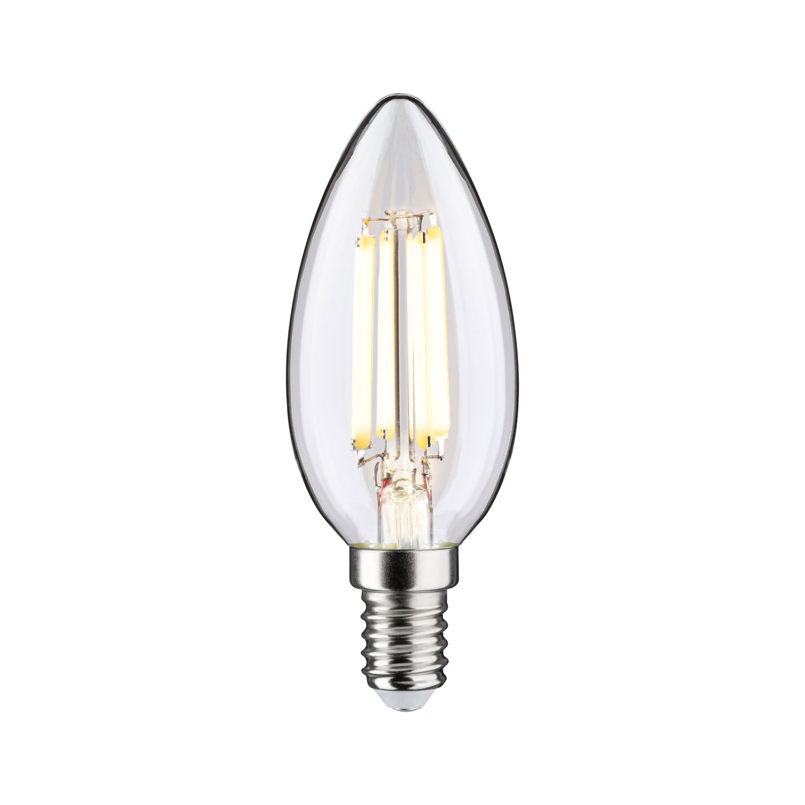 Eco-Line Filament 230 V LED-kertepære E14 Sæt med 1 styk 98mm 525lm 2,5W 3000K Klar