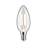 Clear glass LED candle bulb with E14 base for energy-efficient lighting solutions