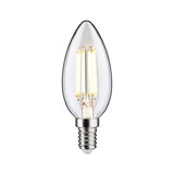 Clear glass LED candle bulb with E14 base for energy-efficient lighting solutions