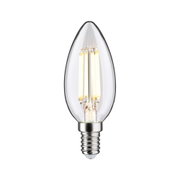Clear glass LED candle bulb with E14 base for energy-efficient lighting solutions