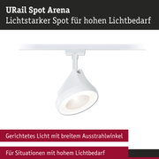Weißer URail Spot Arena Strahler mit breitem Abstrahlwinkel für hohen Lichtbedarf