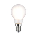 Runde LED-Glühbirne mit E14-Fassung in Weiß für energiesparende Beleuchtung
