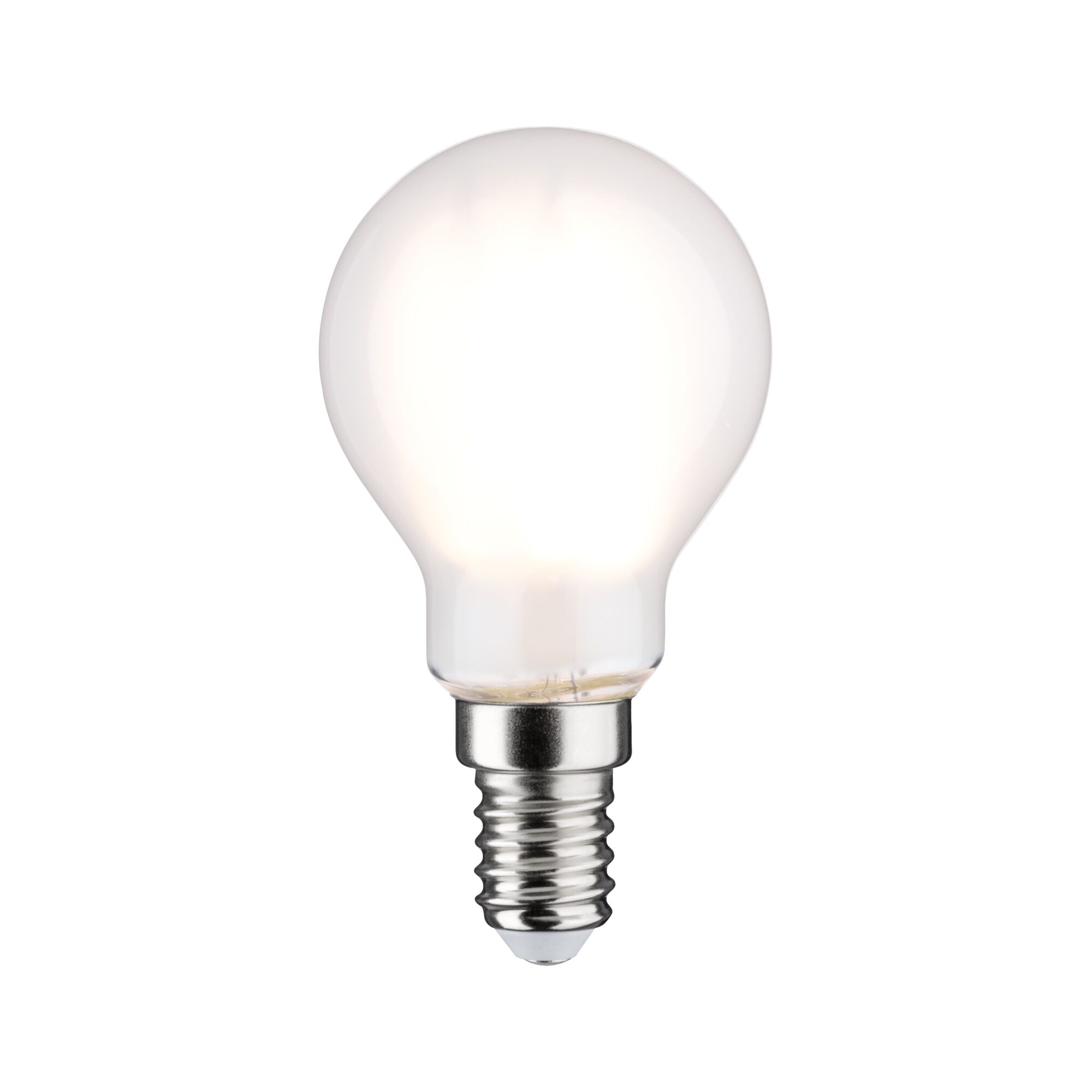 Filament 230V LED Tropfen E14 806lm 6,5W 2700K Matt Runde LED-Glühbirne mit E14-Fassung in Weiß für energiesparende Beleuchtung