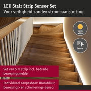 LED trapstrip sensor set met warm wit licht voor veilige verlichting zonder stroomaansluiting