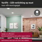 Woonkamer met LED-plafondverlichting in neutraal wit licht, helder en efficiënt voor grote ruimtes