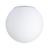 Plafonnier rond en verre blanc au design simple pour espaces de vie modernes