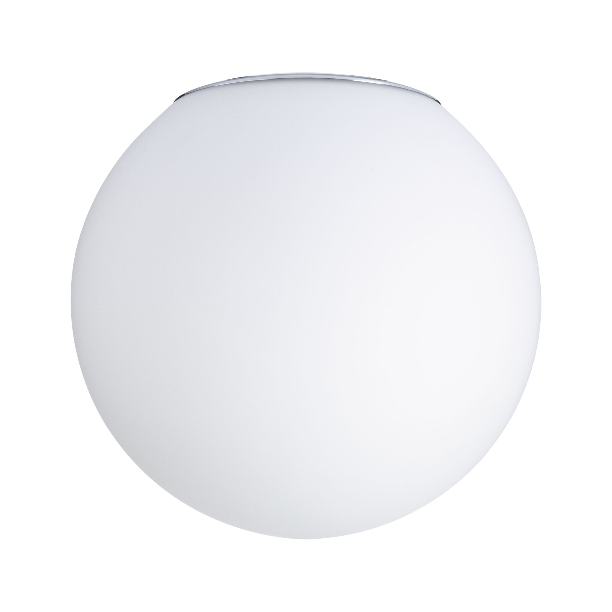 Selection Bathroom Plafonnier Gove Verre de rechange Chrome/Satiné Plafonnier rond en verre blanc au design simple pour espaces de vie modernes
