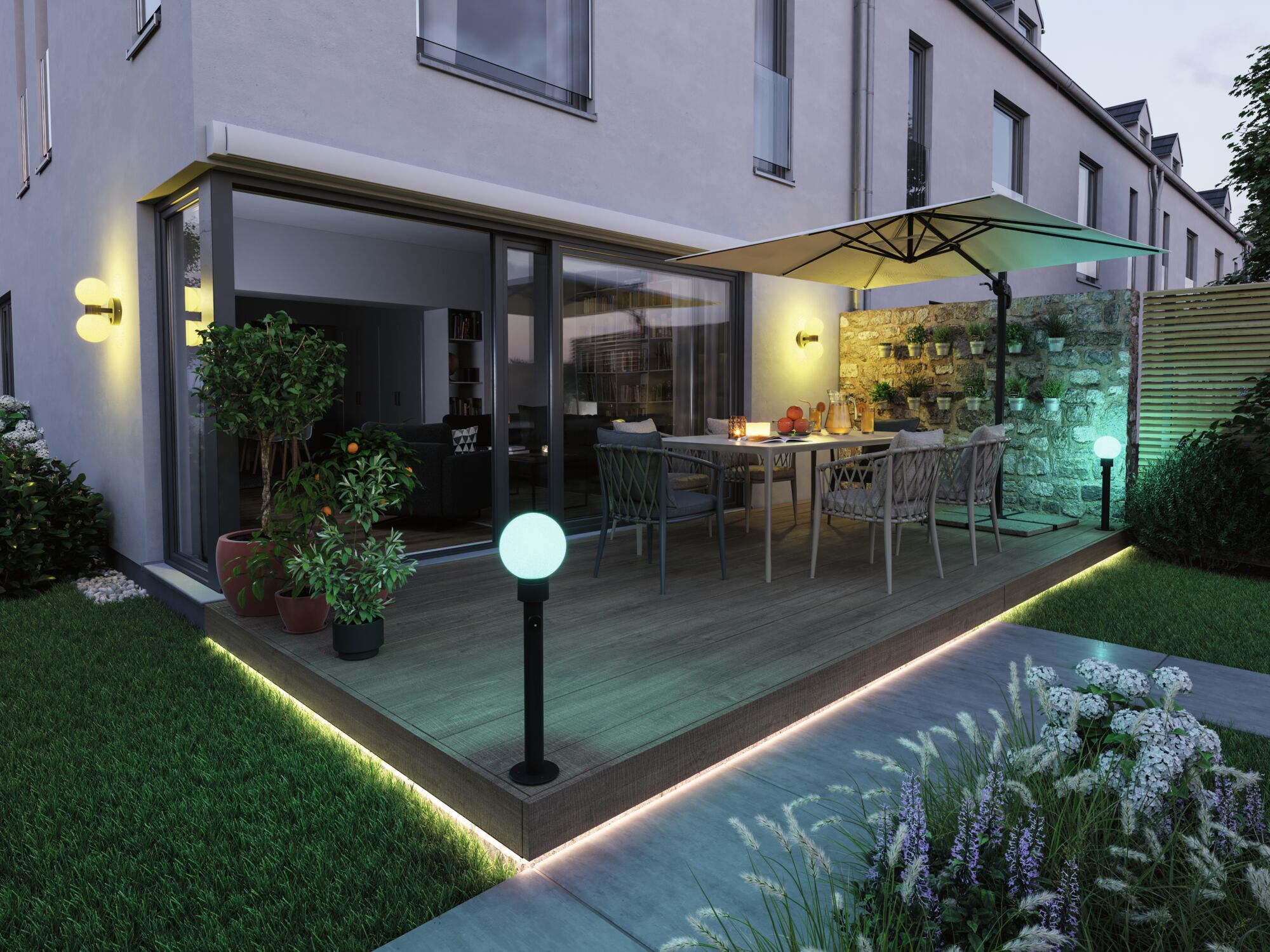 ModuShine Shade Taleno IP44 spherical Anthracite/White