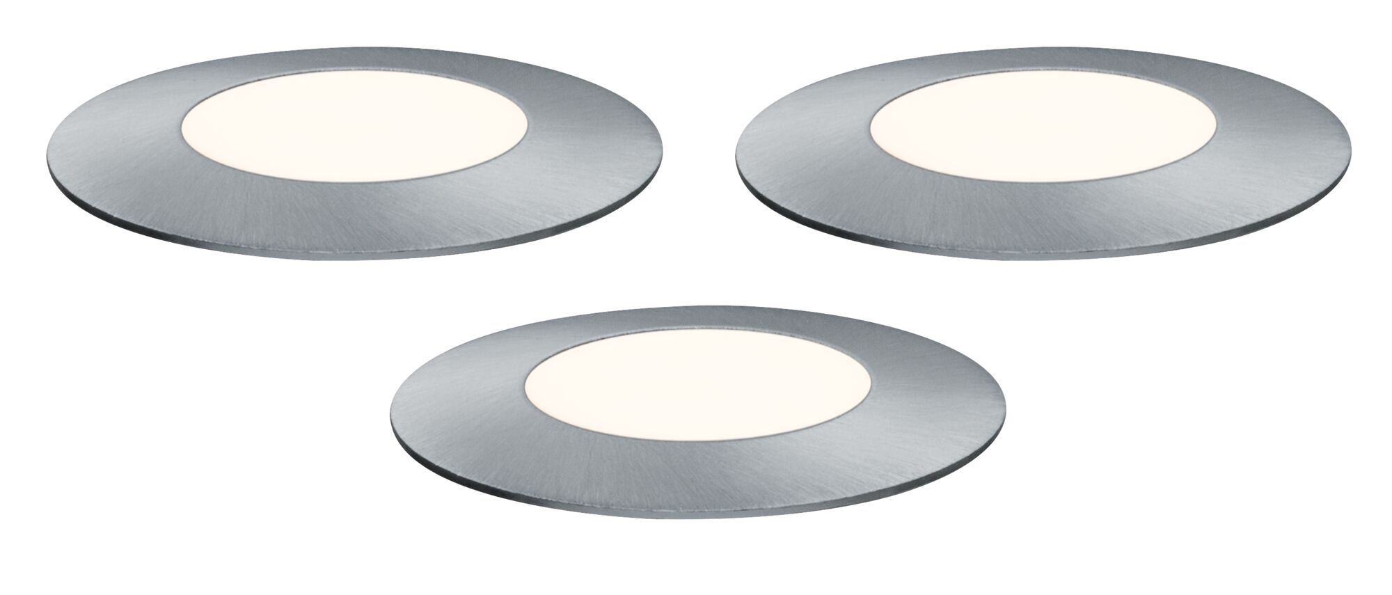 Plug & Shine LED Recessed floor luminaire Floor Mini Expansion Set IP67 3000K 3x2,5W Silver