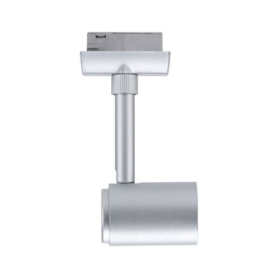 Spot LED en métal argenté avec tête réglable pour éclairage intérieur moderne