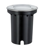 Spot encastré rond en acier inoxydable et plastique noir pour éclairage extérieur