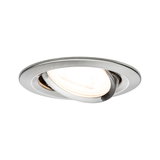 Rundstrahler aus gebürstetem Edelstahl mit schwenkbarem Spot für flexible LED-Beleuchtung
