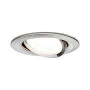 Rundstrahler aus gebürstetem Edelstahl mit schwenkbarem Spot für flexible LED-Beleuchtung