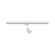 Spot LED blanc en métal sur rail pour un éclairage flexible des pièces