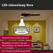 LED-inbouwlamp 3-Step-Dim Nova zwenkbaar rond 84mm 50° GU10 6,5W 460lm 230V dimbaar 2700K Wit mat