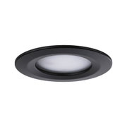 Sort indbygningsspot i metal med hvid diffuser til moderne LED-loftbelysning