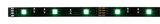Sort LED-strip med grønne LED-lys og 12V DC stik til alsidig belysning