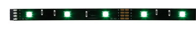 Sort LED-strip med grønne LED-lys og 12V DC stik til alsidig belysning
