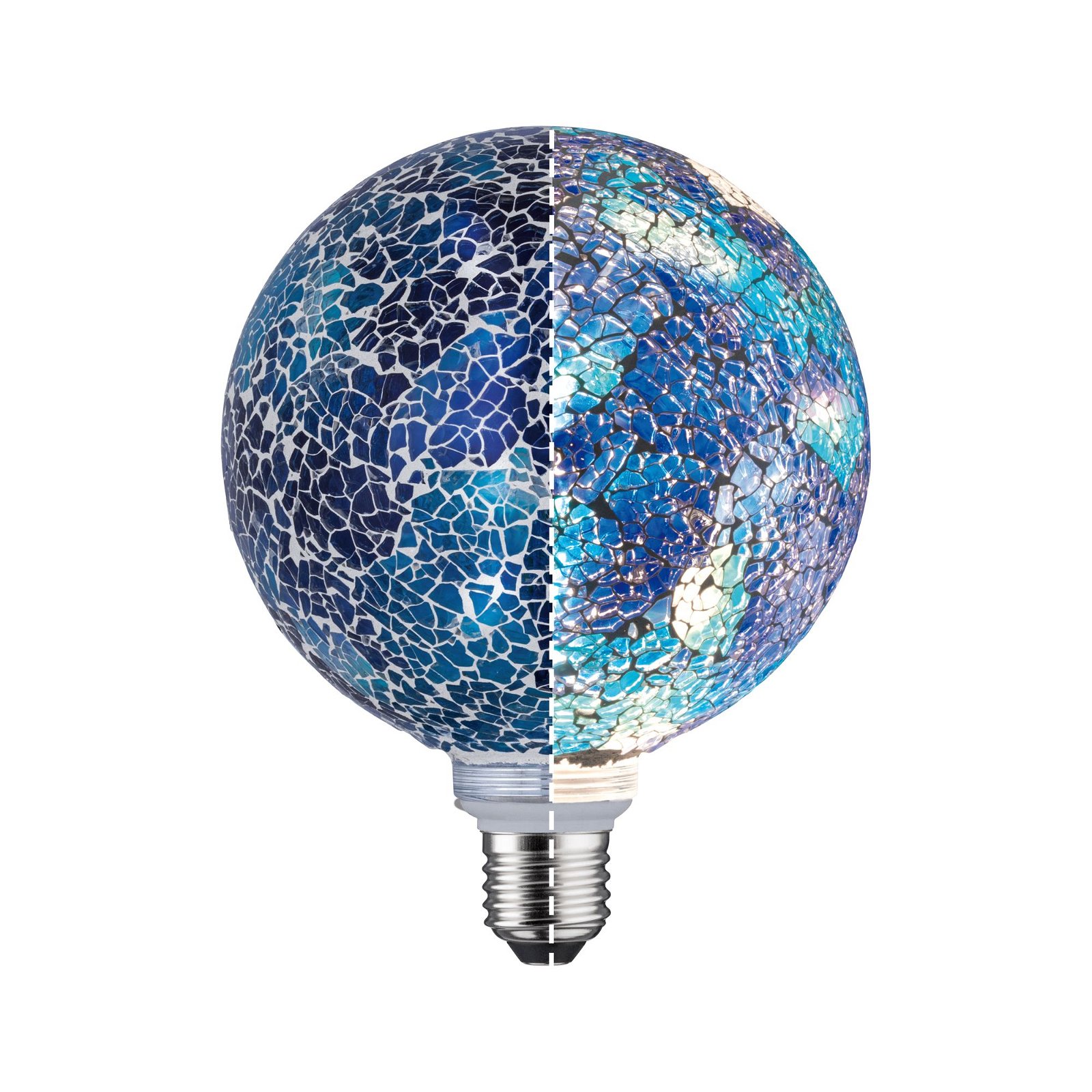 Miracle Mosaic Edition 230 V Standard LED Globe G125 E27 470lm 5W 2700K dimmable Blue