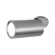Moderner LED-Wandstrahler aus gebürstetem Edelstahl in Silber für Akzentbeleuchtung
