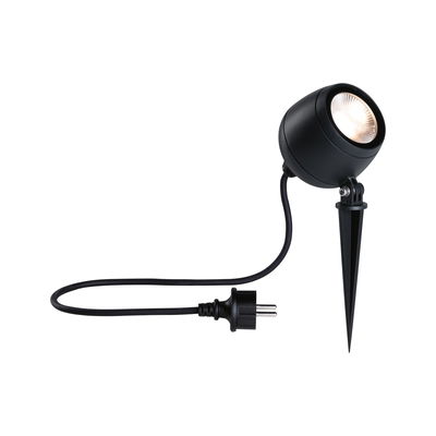 Projecteur LED de jardin noir avec piquet et câble pour éclairage extérieur et d'accentuation