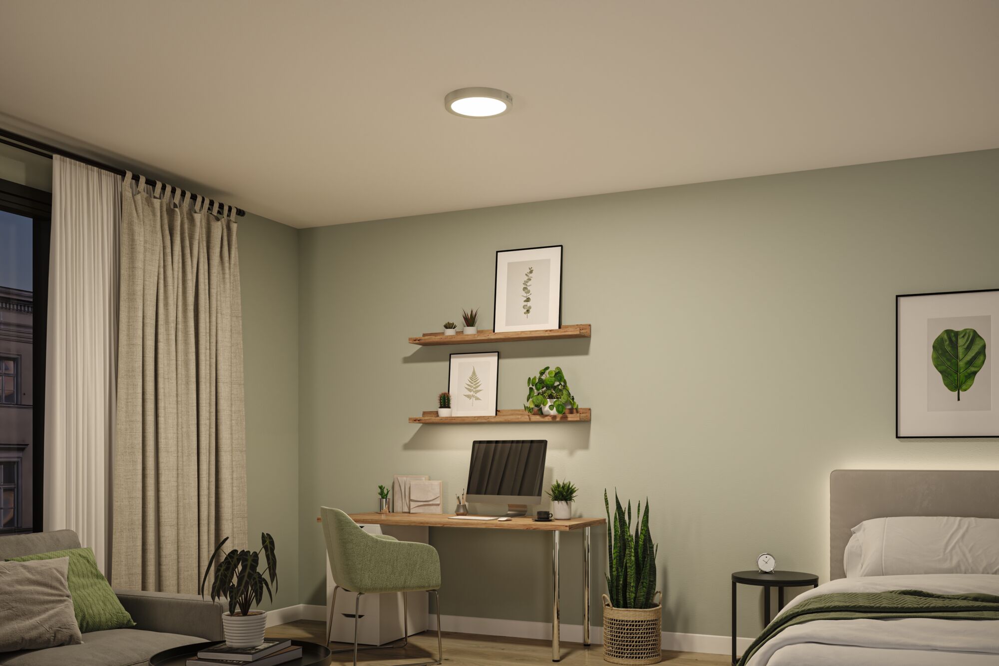 LED Panel Pisa 3000K 290mm 1800lm 17,6W Chrome matt