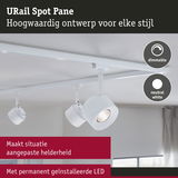 Witte URail Spot Pane LED-spot met dimbare neutraalwitte verlichting aan het plafond